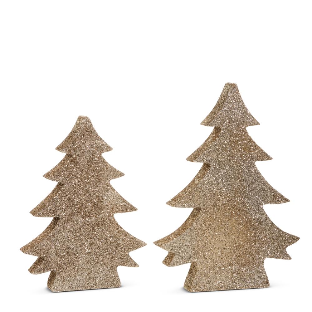 RAZ Imports *SB* 12" Gold Glitter Trees