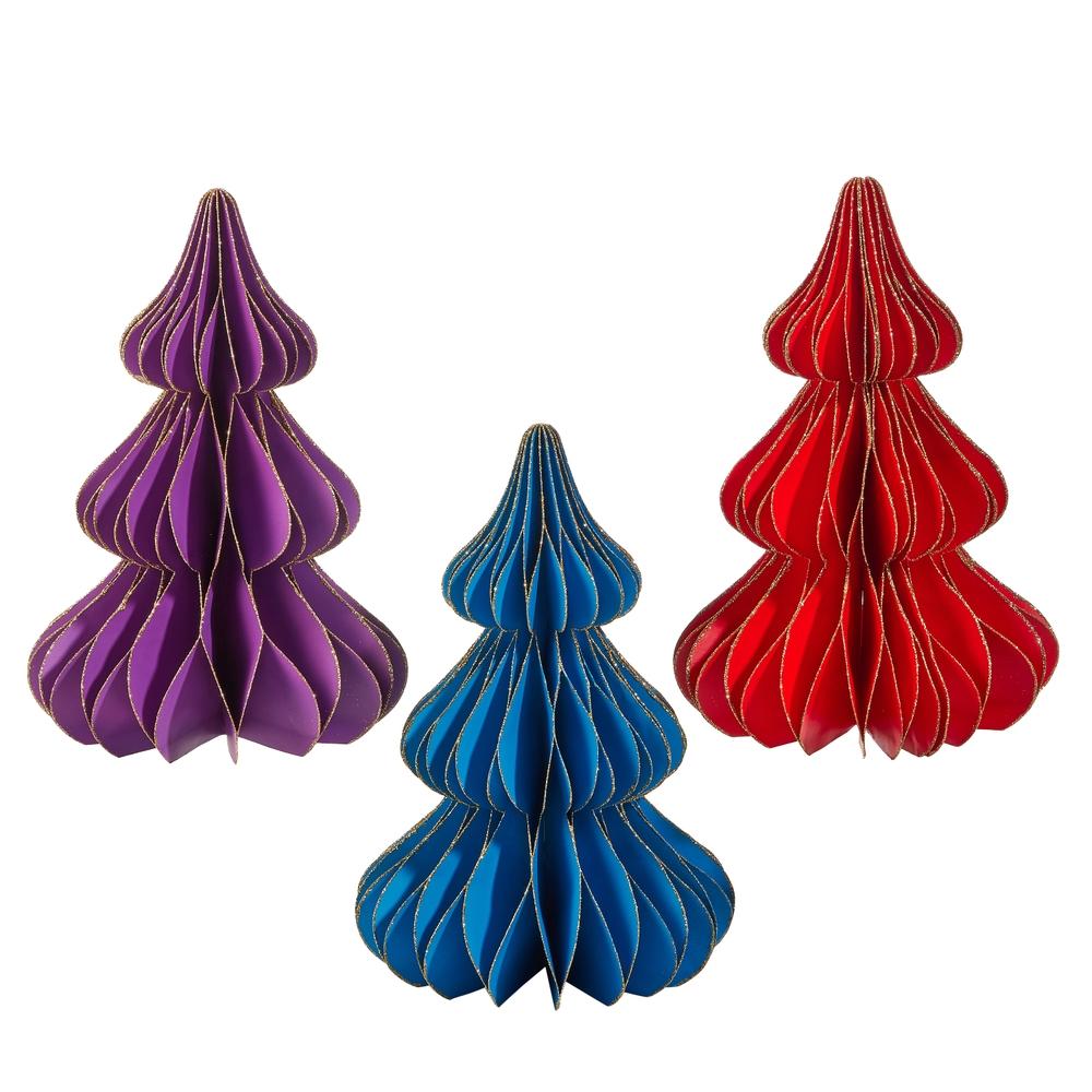 RAZ Imports *SB* 12" Jewel Tone Paper Ornament