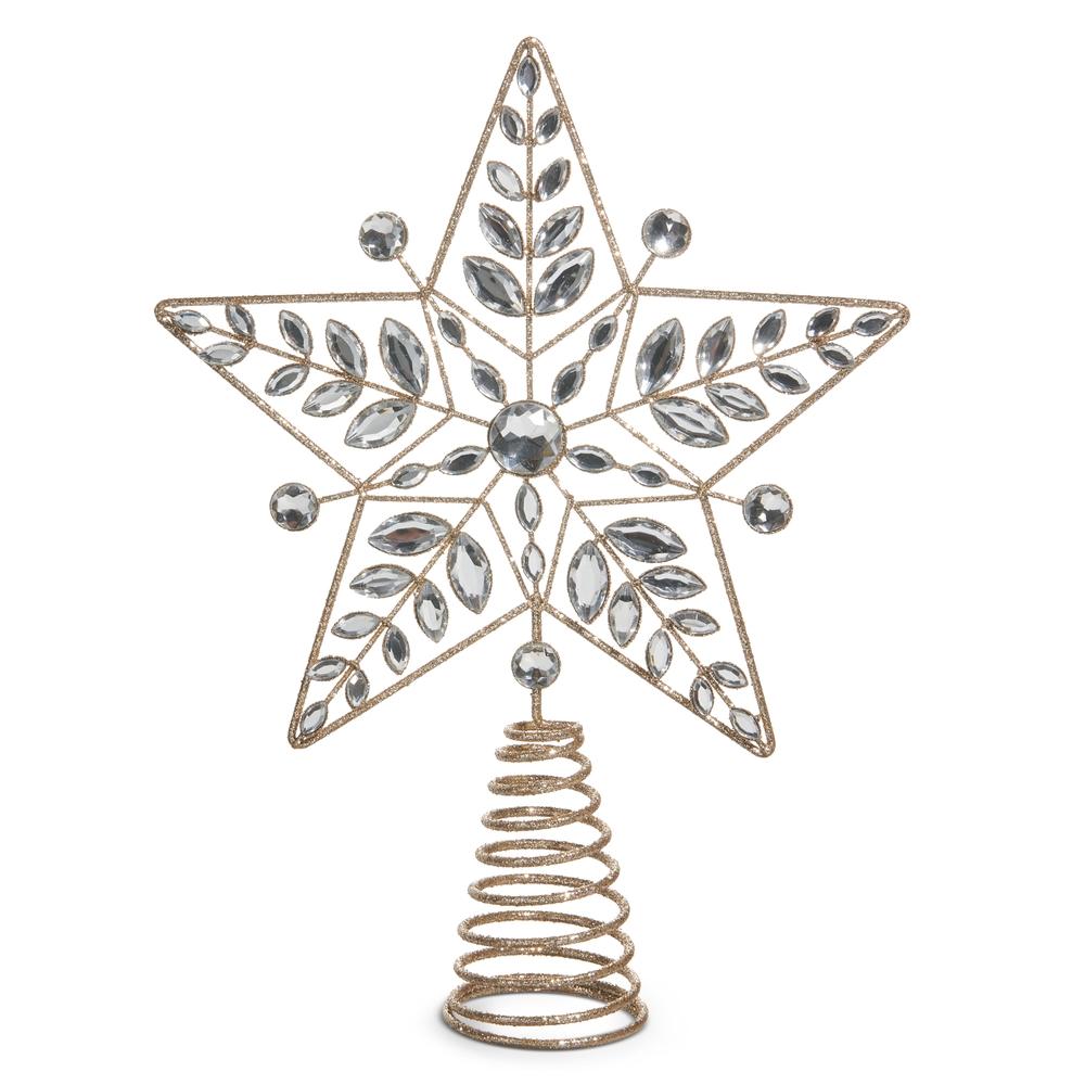 RAZ Imports *SB* 12" Jeweled Star Tree Topper