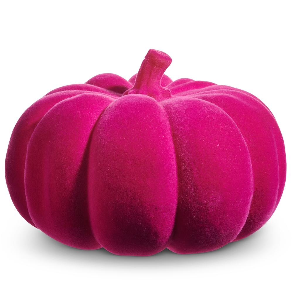 RAZ Imports *SB* 12" Pink Flocked Pumpkin
