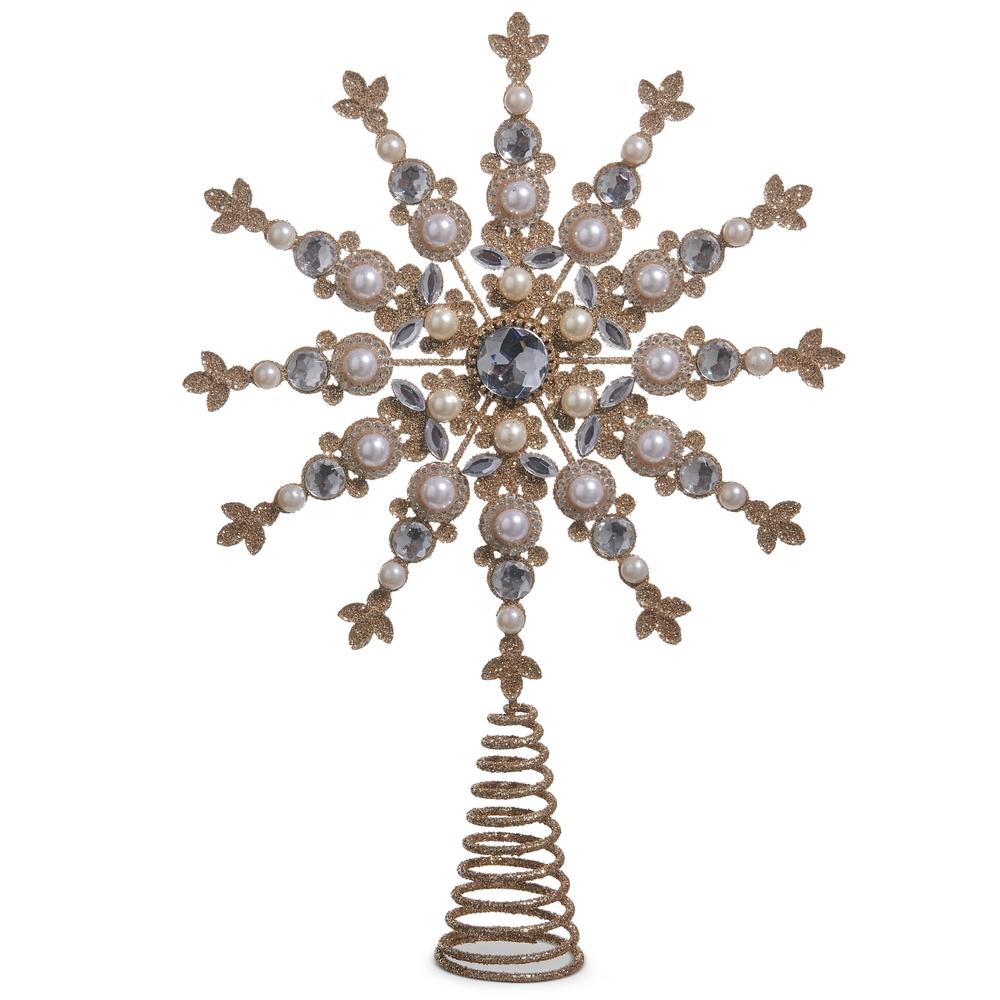 RAZ Imports *SB* 13.5" Jeweled and Pearl Star Topper