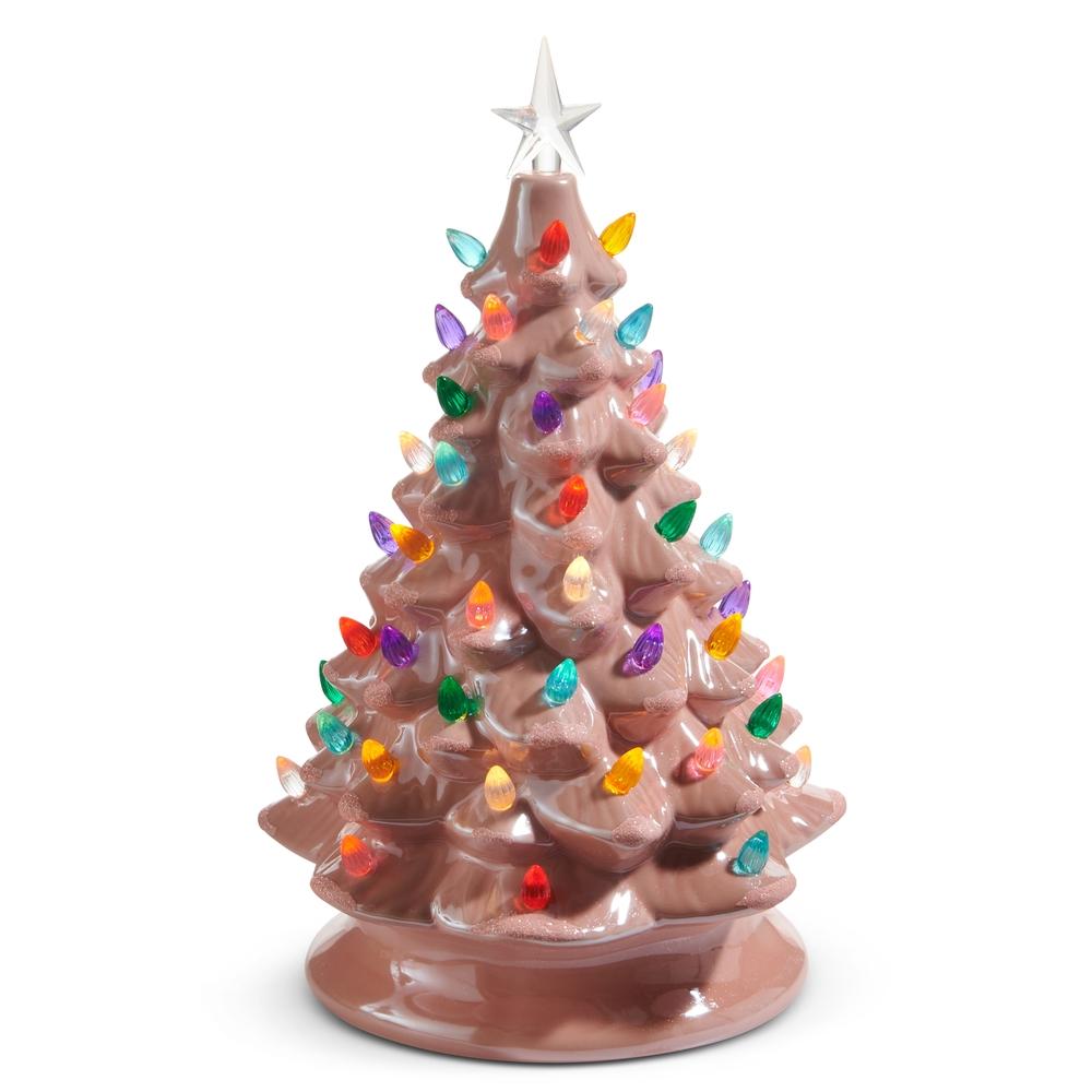RAZ Imports *SB* 13.5" Lighted Pink Vintage Tree