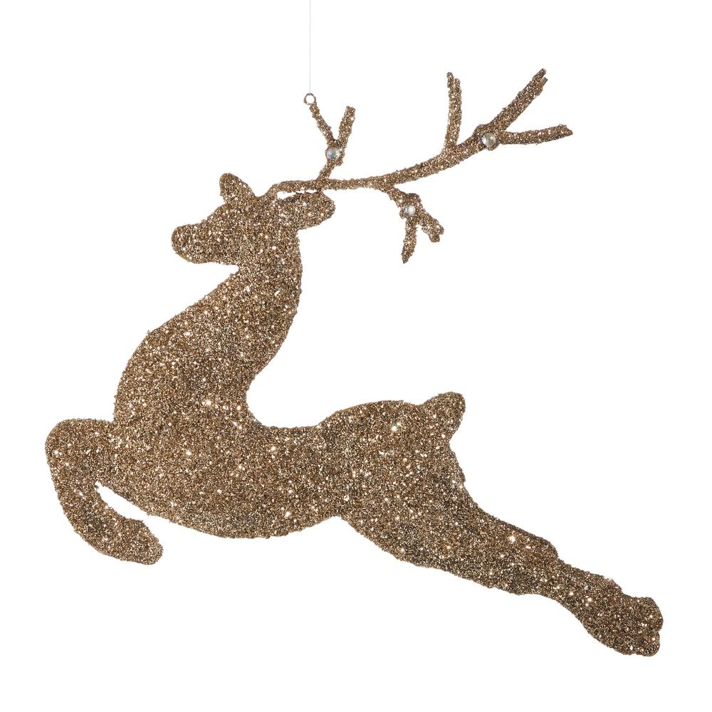 RAZ Imports *SB* 13.75" Glitter Deer Ornament