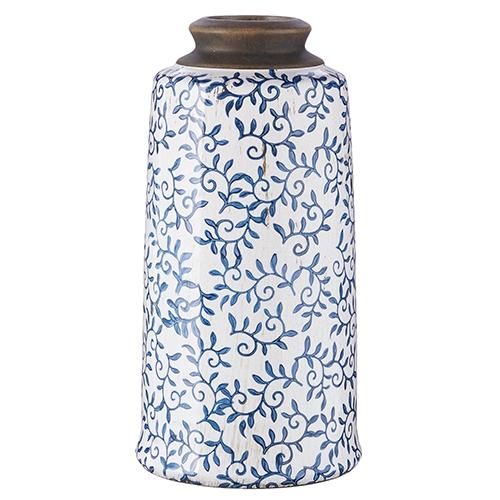 RAZ Imports *SB* 13" Blue Transferware Vase