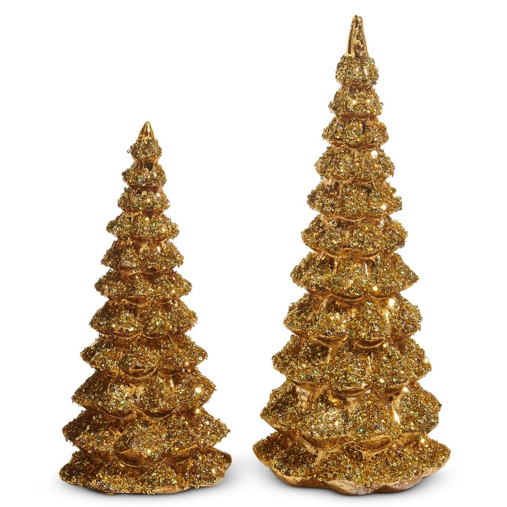 RAZ Imports *SB* 13" Gold Sequin Trees