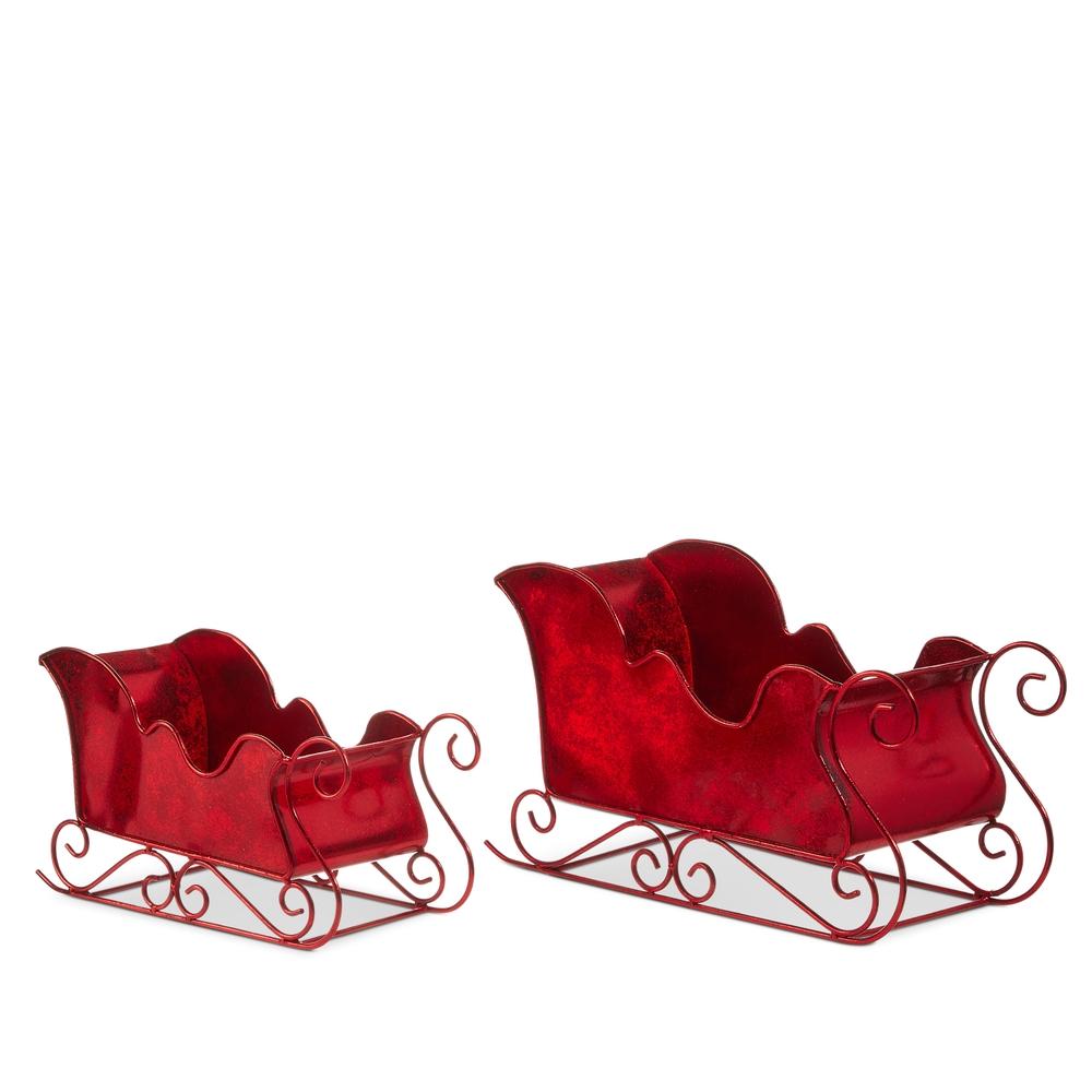 RAZ Imports *SB* 13" Red Sleighs