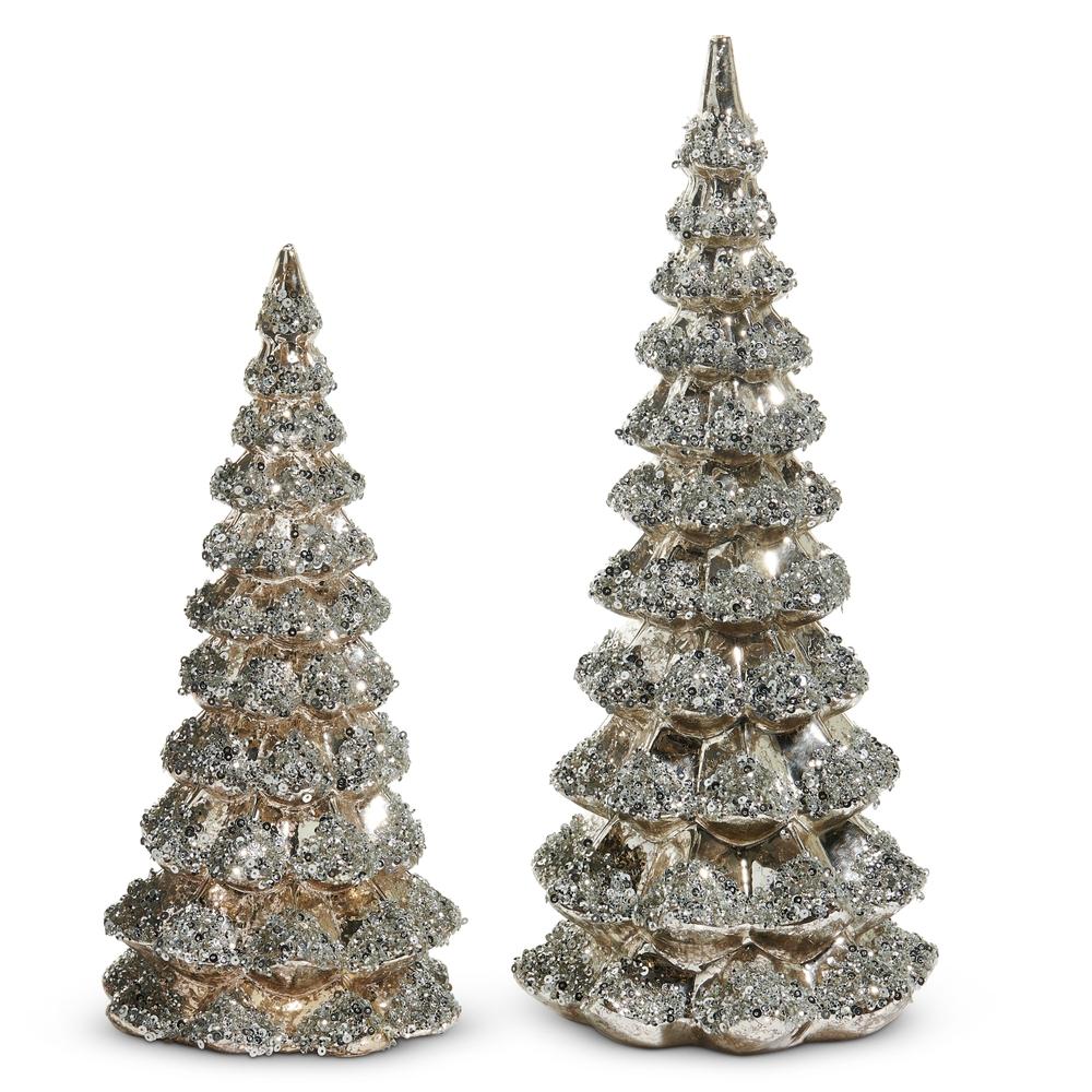 RAZ Imports *SB* 13" Silver Sequin Trees