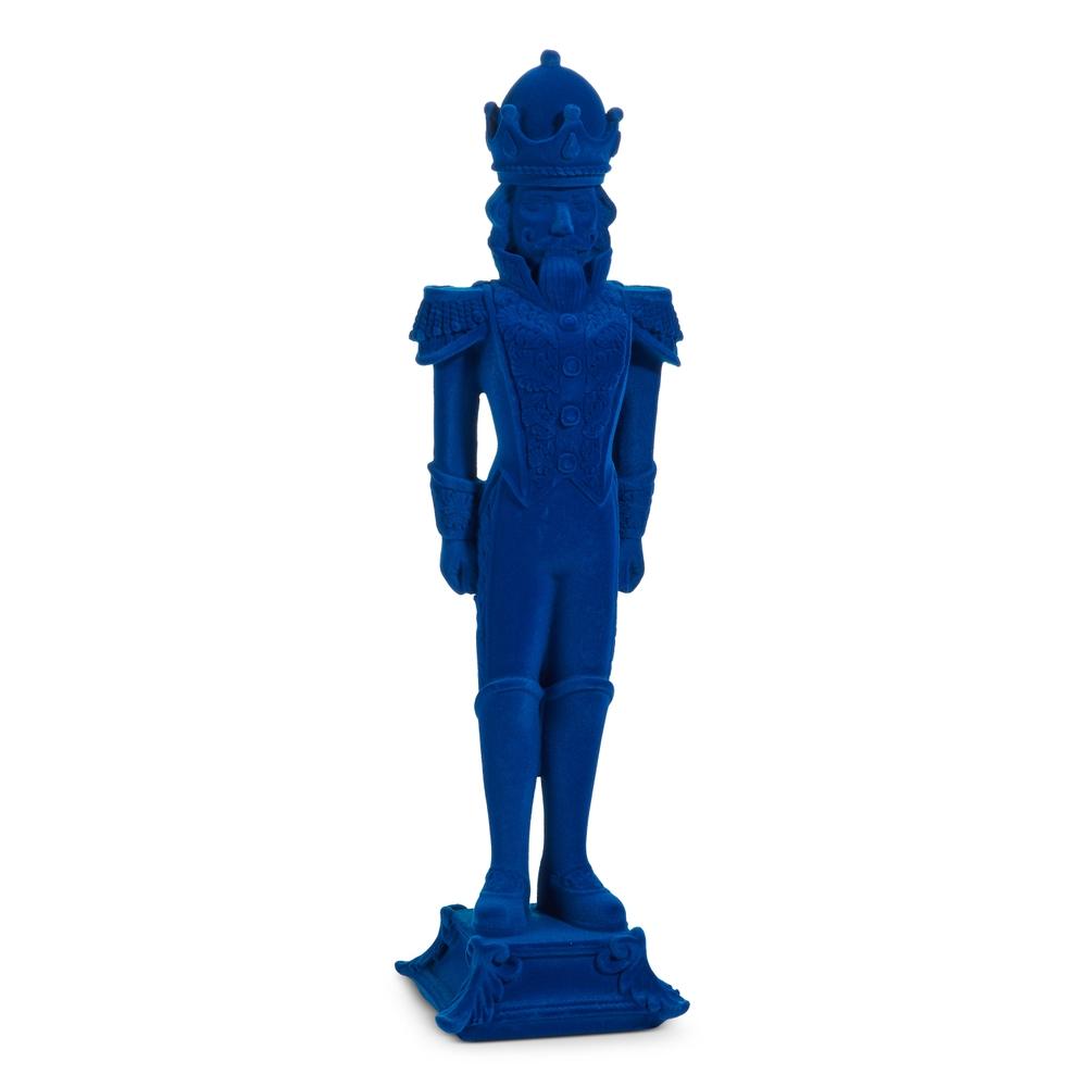 RAZ Imports *SB* 14.25" Blue Flocked Nutcracker