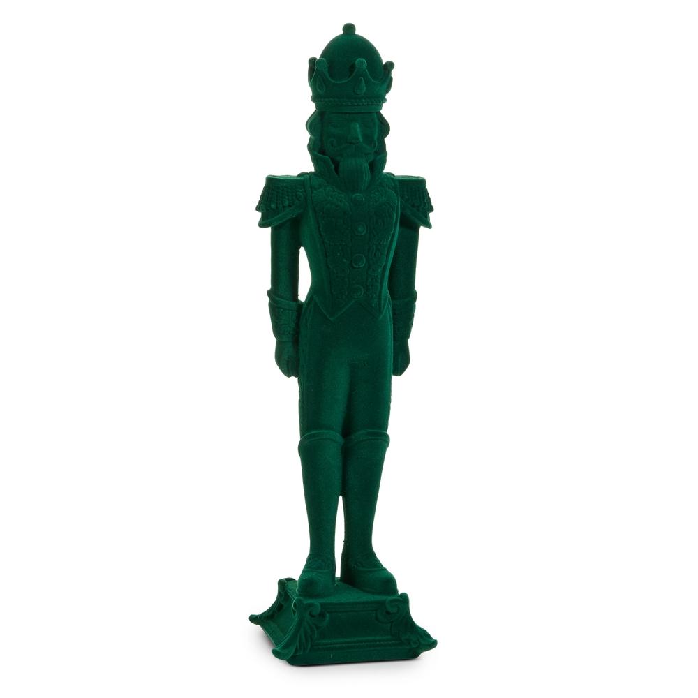 RAZ Imports *SB* 14.25" Green Flocked Nutcracker