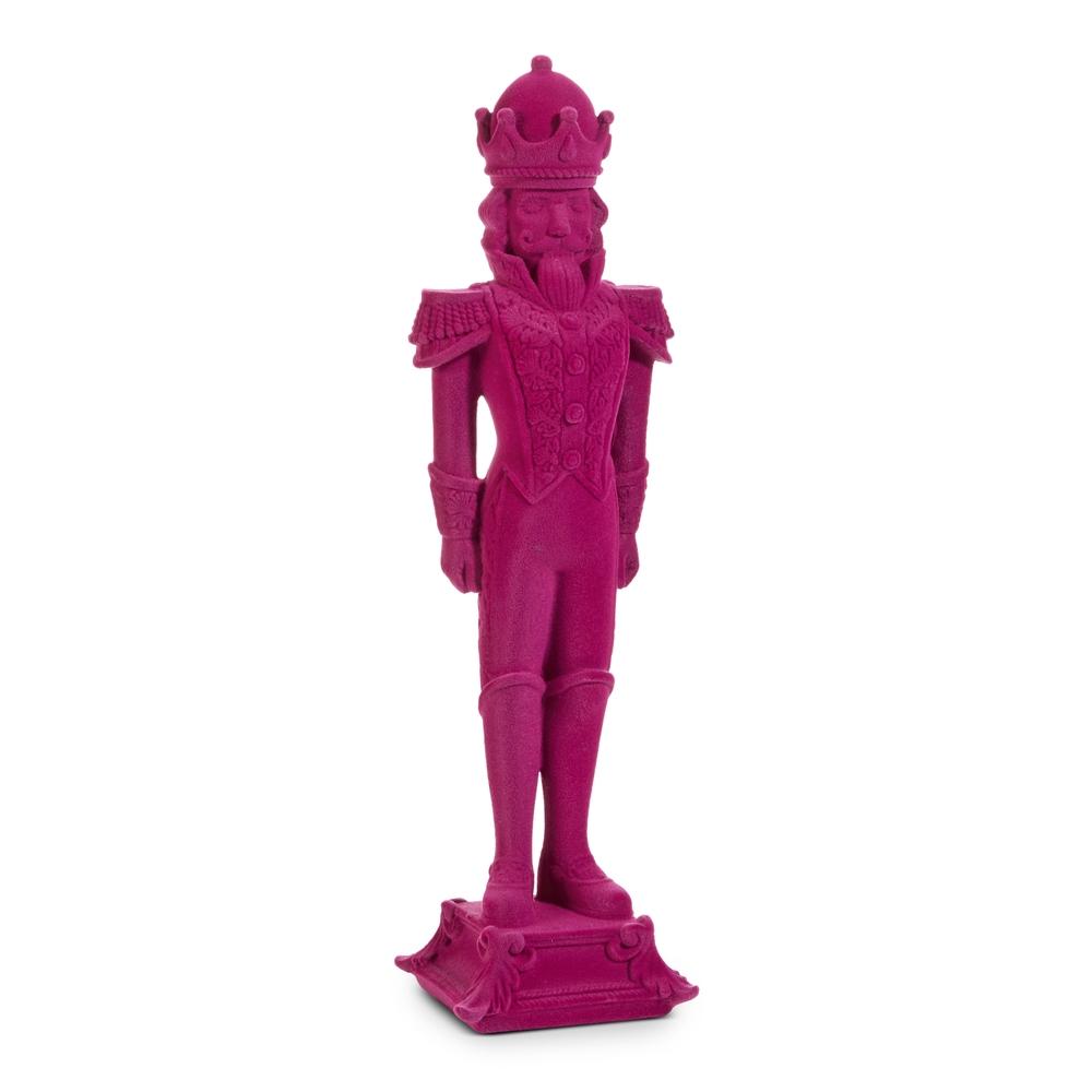 RAZ Imports *SB* 14.25" Pink Flocked Nutcracker