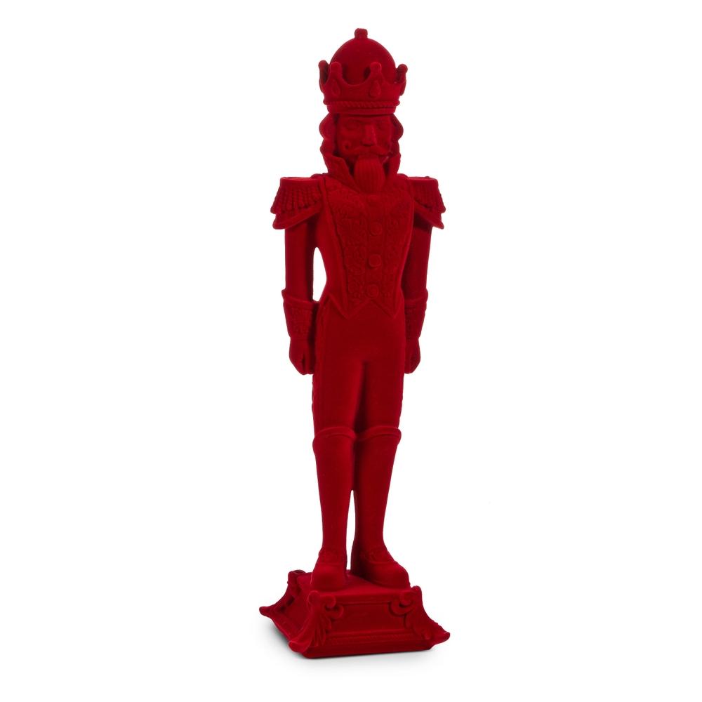RAZ Imports *SB* 14.25" Red Flocked Nutcracker
