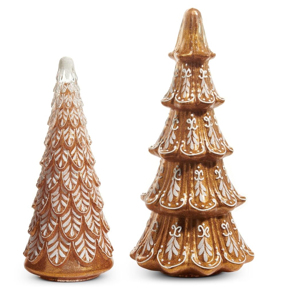 RAZ Imports *SB* 14.5" Ornate Gingerbread Trees