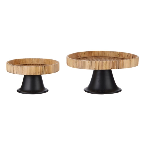 RAZ Imports *SB* 14" Woven Pedestals with Metal Base
