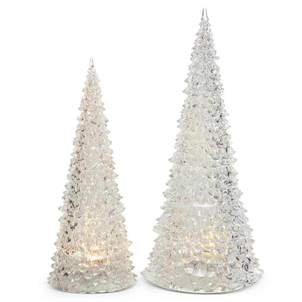 RAZ Imports *SB* 15.25" Lighted Clear Trees
