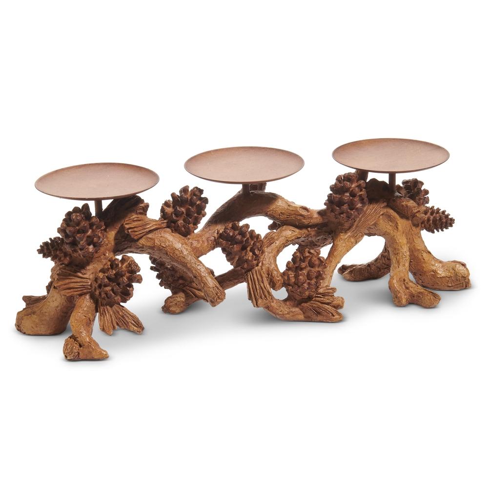 RAZ Imports *SB* 15.25" Pinecone Candle Holder