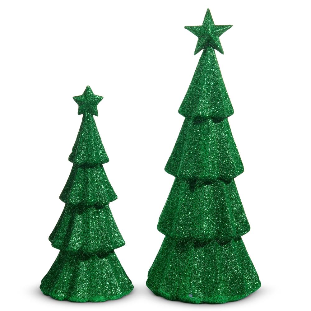 RAZ Imports *SB* 15.5" Green Glitter Trees