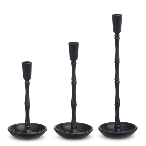 RAZ Imports *SB* 15" Black Candle Sticks