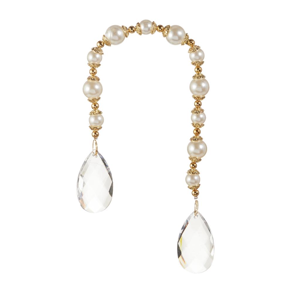 RAZ Imports *SB* 15" Crystal and Bead Drape Ornament