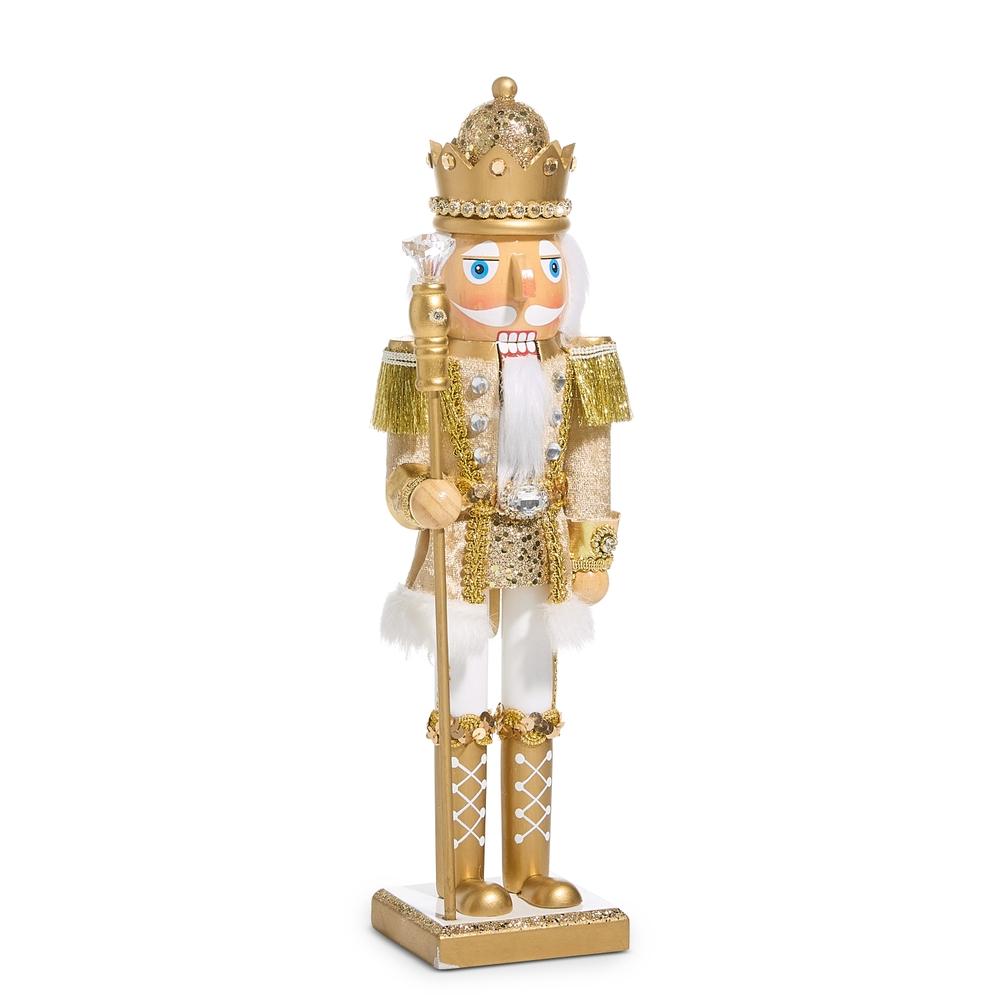 RAZ Imports *SB* 15" Glitter Gold Nutcracker