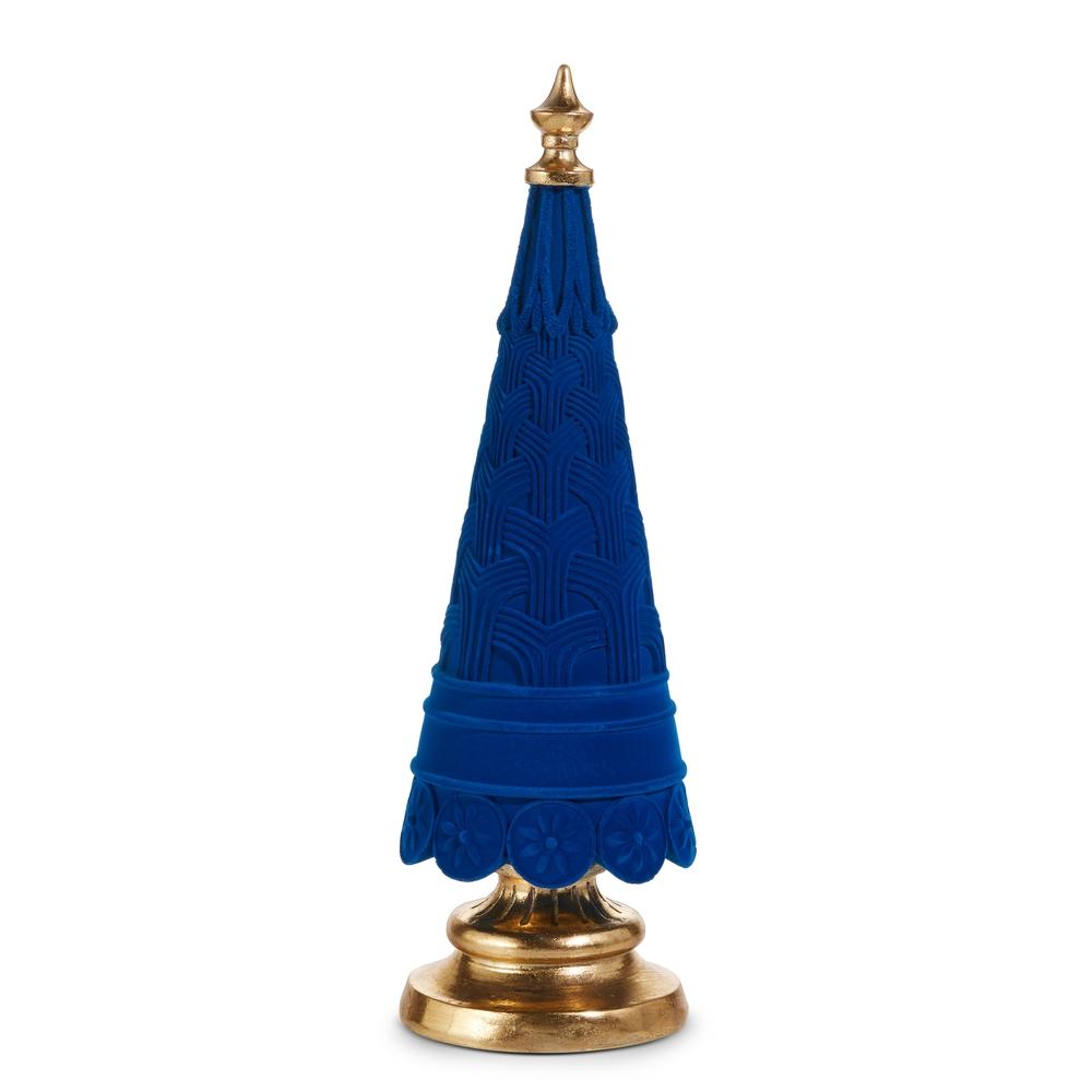 RAZ Imports *SB* 16.5" Blue Flocked Tree