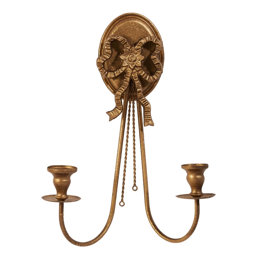 RAZ Imports *SB* 16.5" Gold Bow Wall Sconce