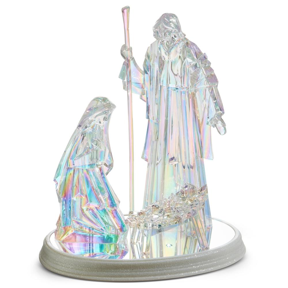 RAZ Imports *SB* 16.5" Lighted Iridescent Nativity