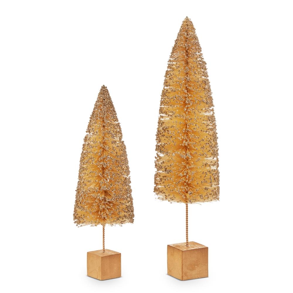 RAZ Imports *SB* 16.75" Glitter Bottle Brush Trees
