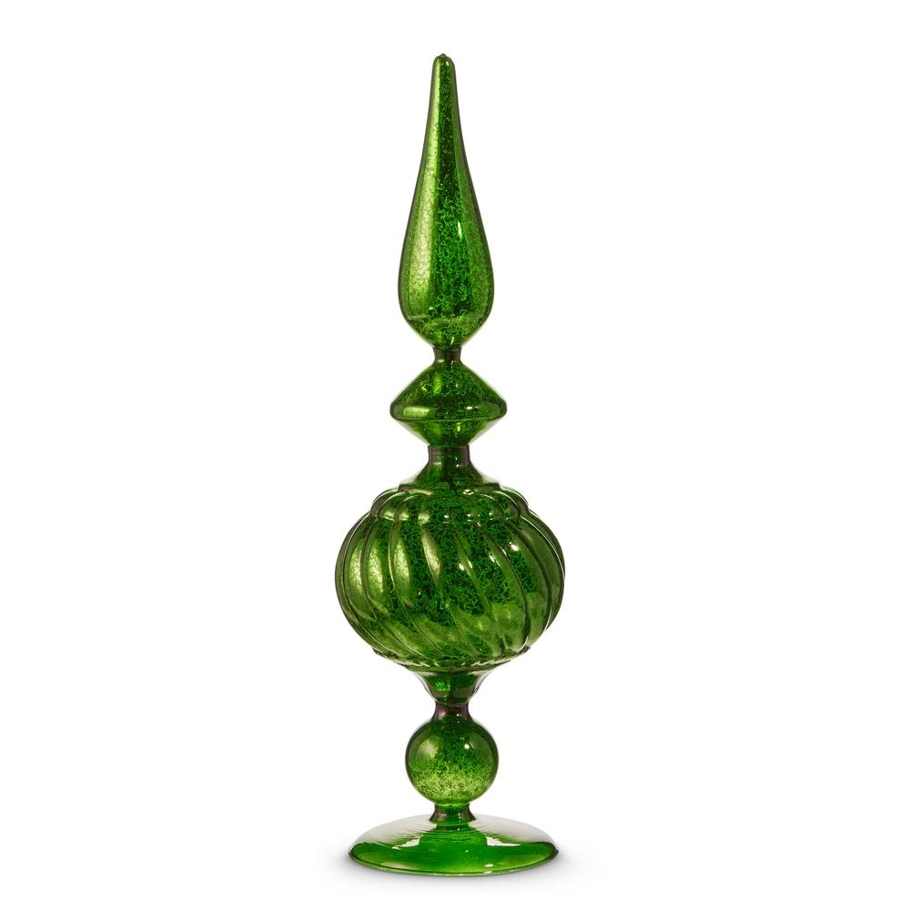 RAZ Imports *SB* 16" Green Glass Finial