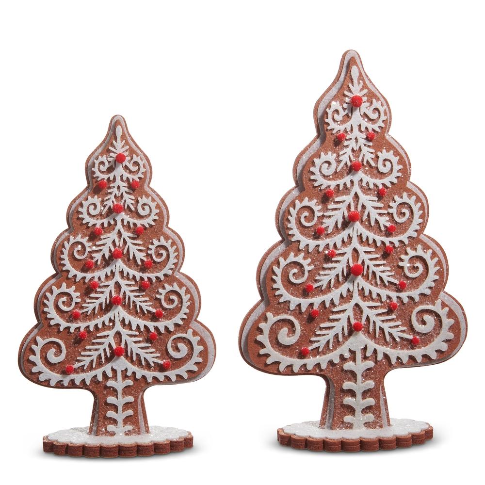 RAZ Imports *SB* 17.75" Felt Gingerbread Trees
