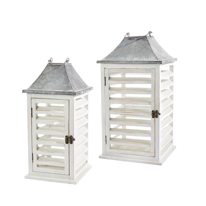 RAZ Imports *SB* 17.75" Shutter Lanterns