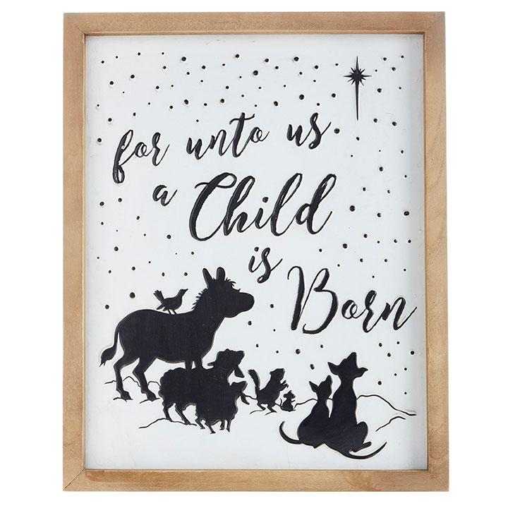 RAZ Imports *SB* 18" A Child Is Born Wall Art
