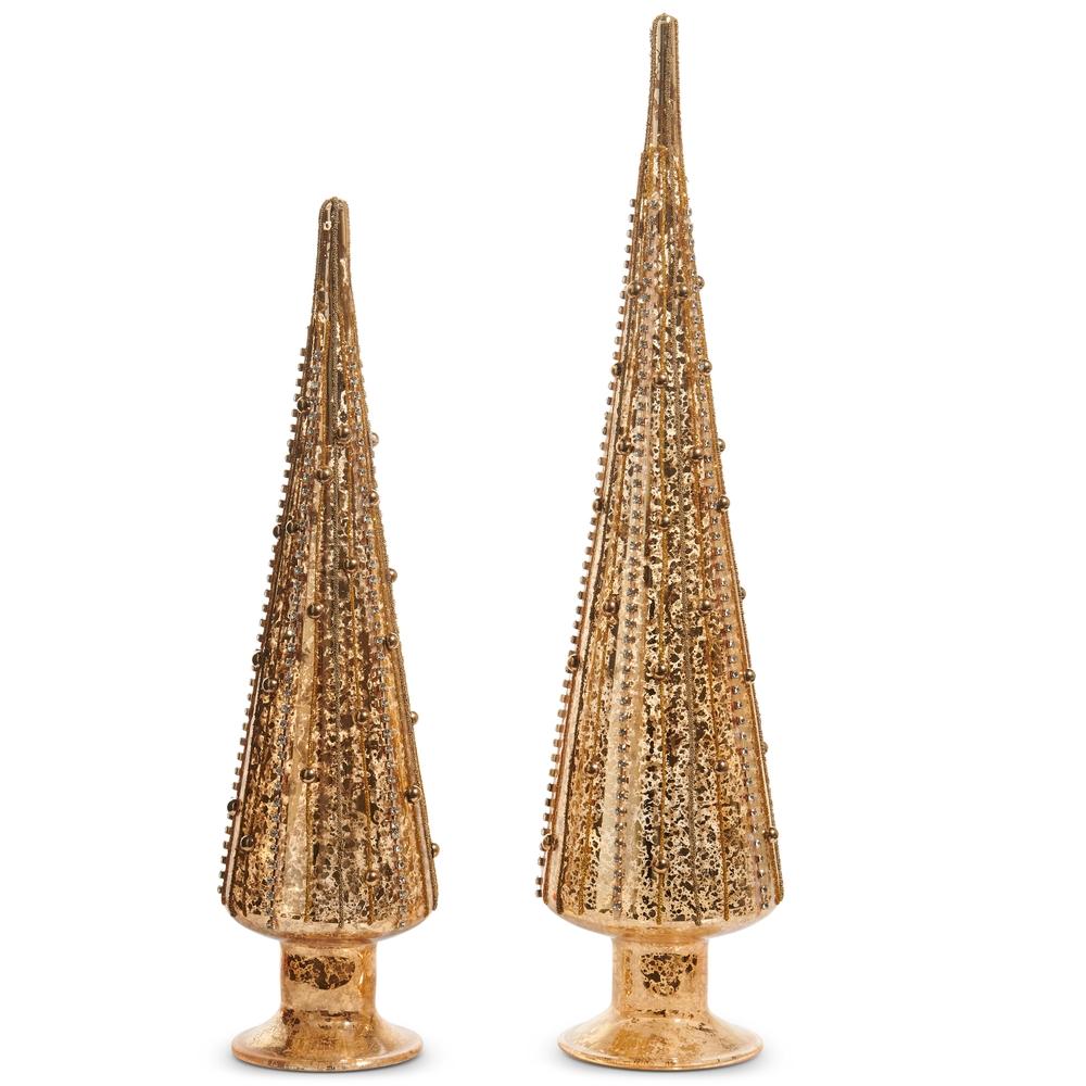 RAZ Imports *SB* 18" Gold Beaded Trees