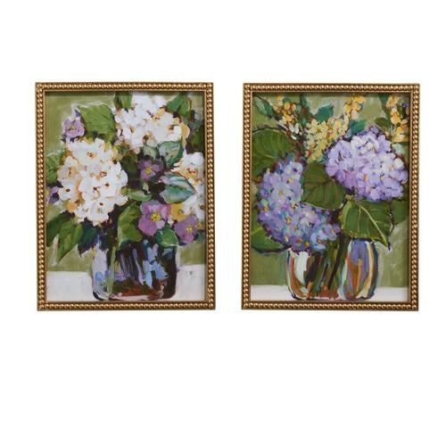 RAZ Imports *SB* 18" Hydrangea Vase Framed Wall Art