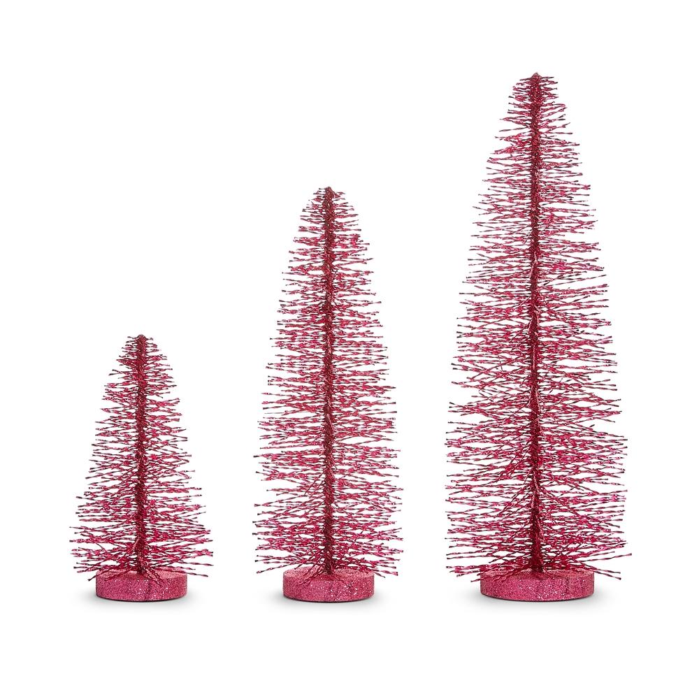 RAZ Imports *SB* 18" Pink Bottle Brush Trees