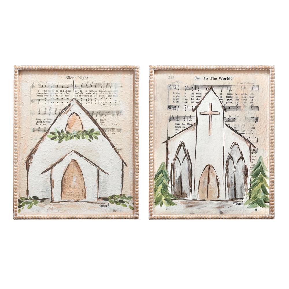 RAZ Imports *SB* 18" Sheet Music Church Framed Print