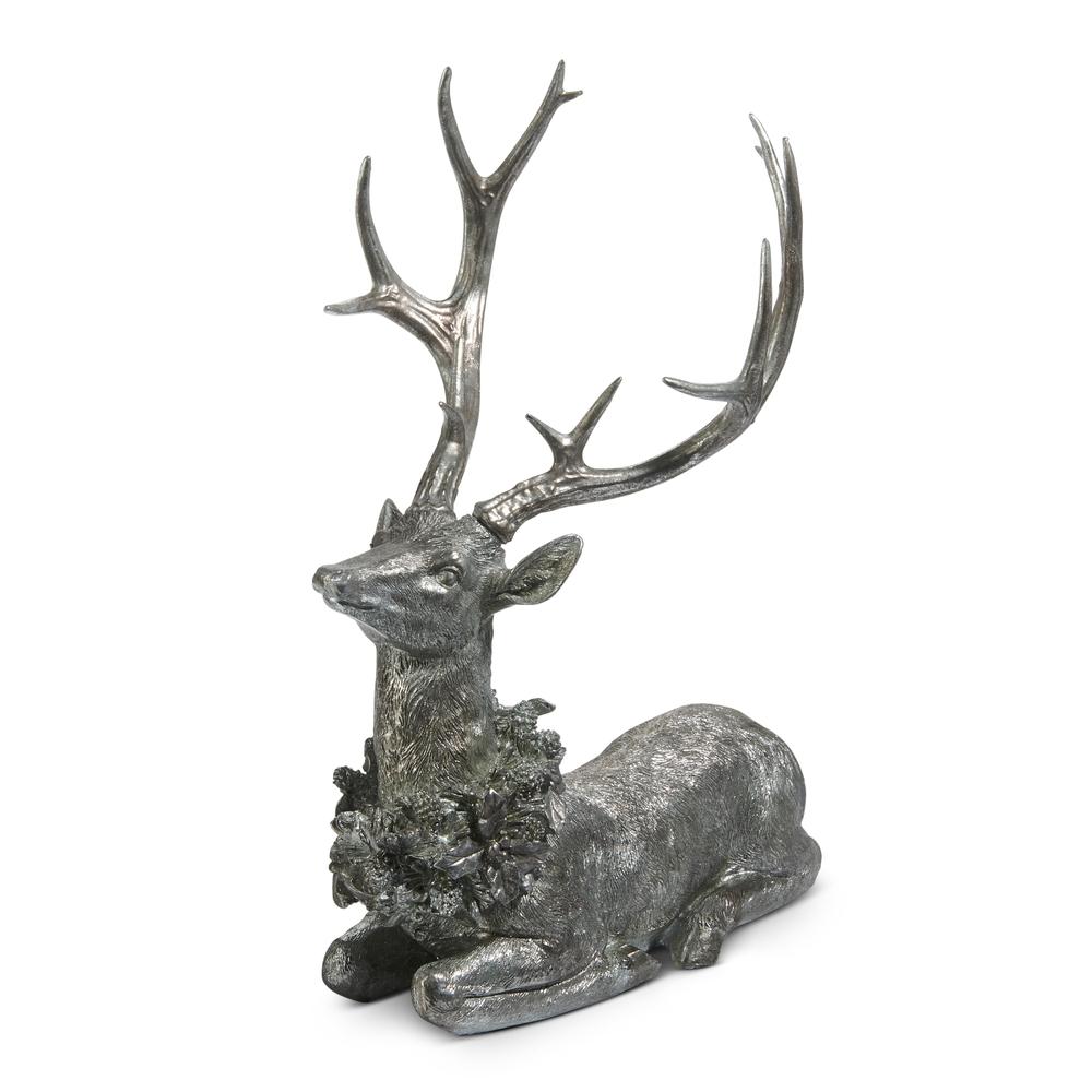 RAZ Imports *SB* 18" Sitting Deer with Wreath