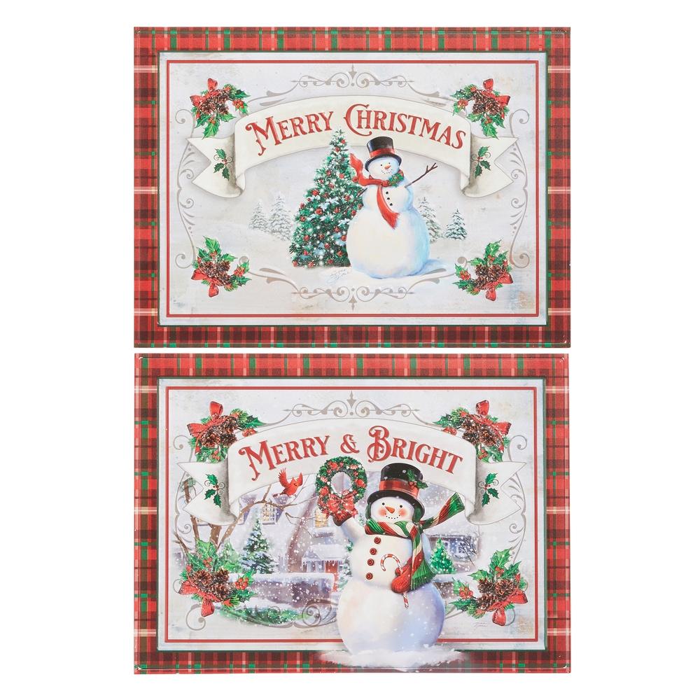 RAZ Imports *SB* 18" Snowman Cheer Wall Decor