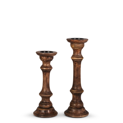 RAZ Imports *SB* 18" Wooden Candle Holders