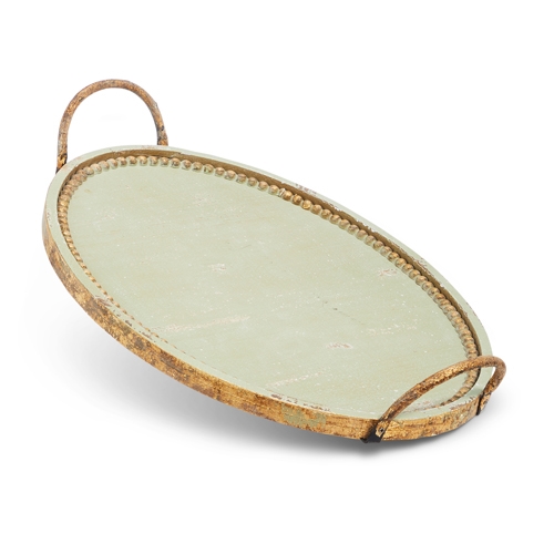 RAZ Imports *SB* 19" Antique Green Tray