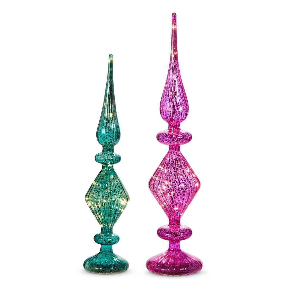 RAZ Imports *SB* 19" Lighted Tabletop Finials