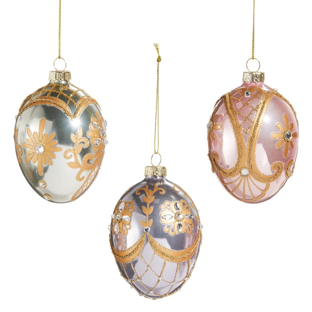 RAZ Imports *SB* 2.5" Ornate Egg Ornament