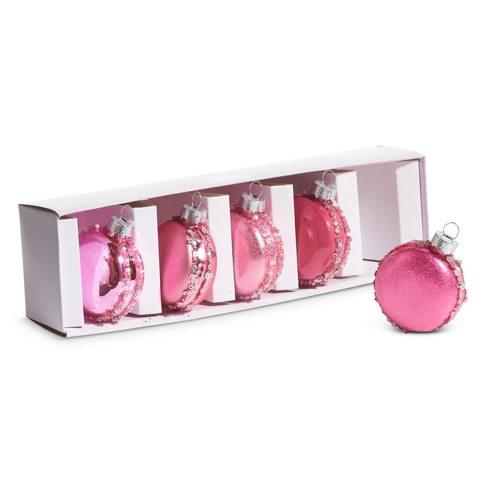 RAZ Imports *SB* 2" Box of Pink Macaroon Ornaments