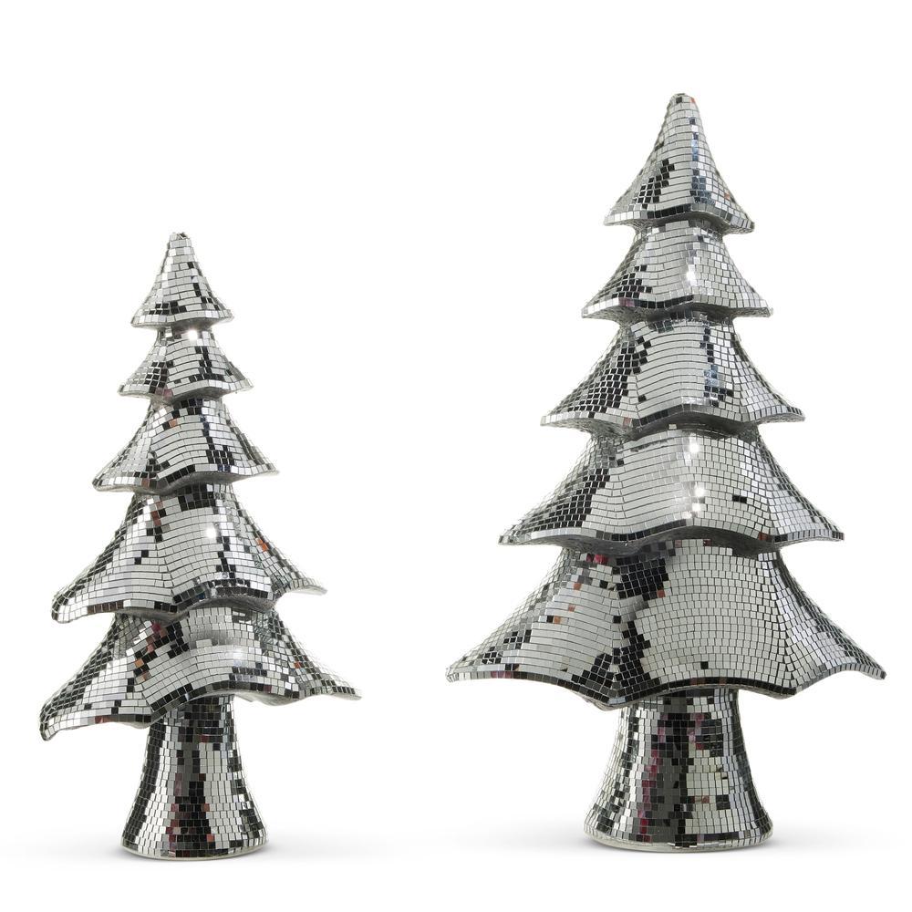 RAZ Imports *SB* 20" Silver Layered Disco Ball Trees