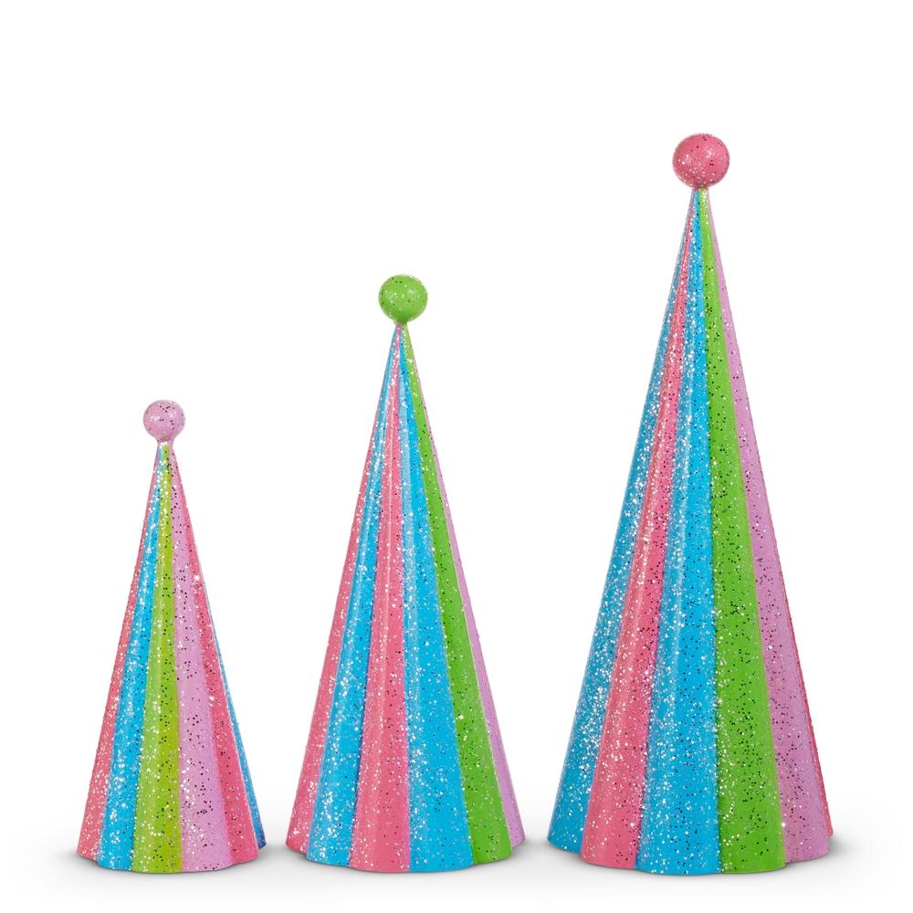 RAZ Imports *SB* 20" Striped Cone Trees