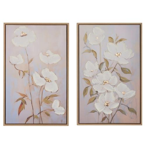 RAZ Imports *SB* 21.5" White Blooms Framed Wall Art