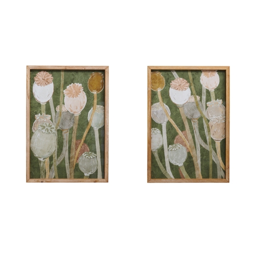 RAZ Imports *SB* 24" Poppy Bud Framed Wall Art