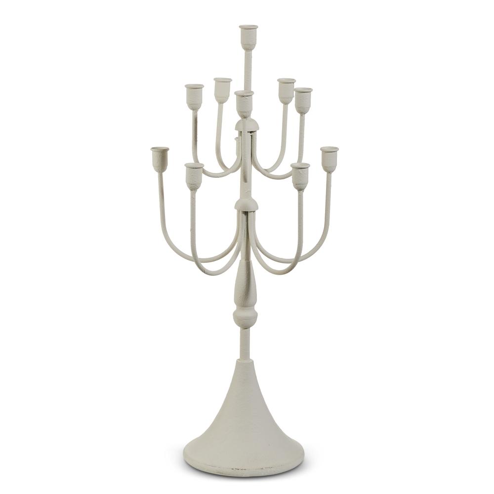 RAZ Imports *SB* 25.5" White Candleabra