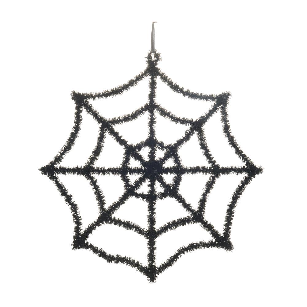 RAZ Imports *SB* 25" Black Tinsel Spider Web