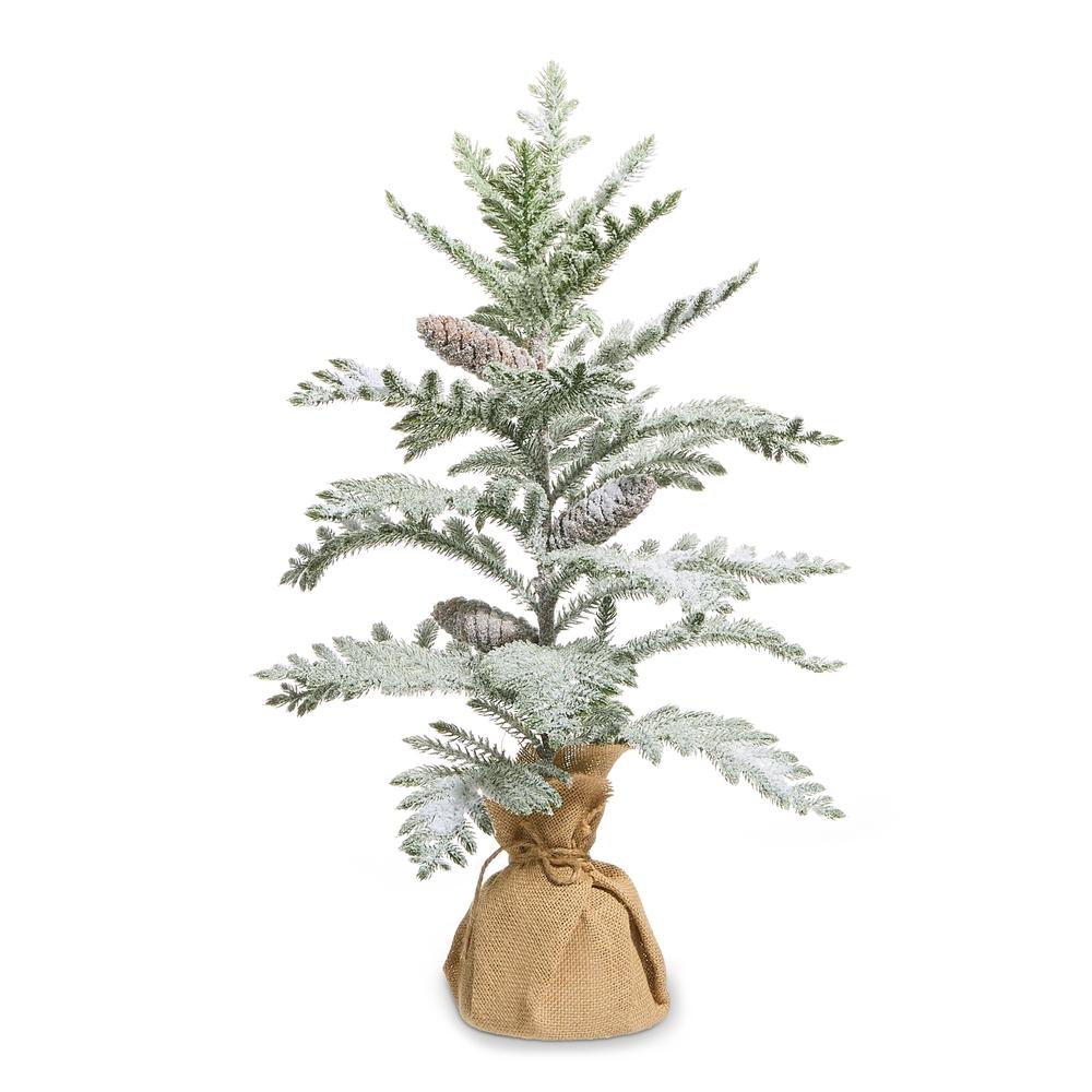RAZ Imports *SB* 25" Iced Norfolk Pine Tree in Bag