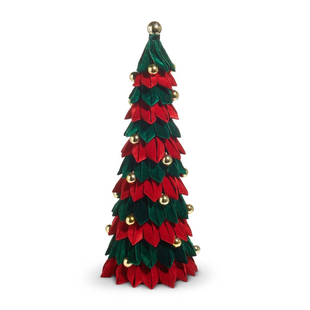RAZ Imports *SB* 27" Red and Green Velvet Tree